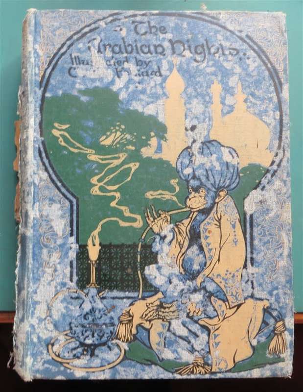 The Arabian Nights - Illustrated by Charles Folkard - 1929 Spine cover damaged Great Plates
