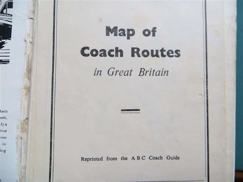 Vintage seeing Britain by Road - Map of Coach Routes