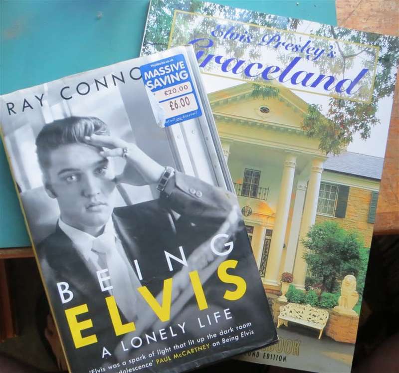 Being Elvis - Ray Connolly + Graceland Official Guide Book - loose page/s