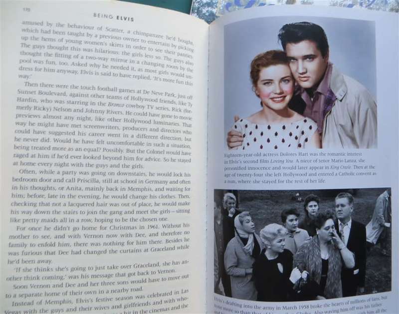 Being Elvis - Ray Connolly + Graceland Official Guide Book - loose page/s