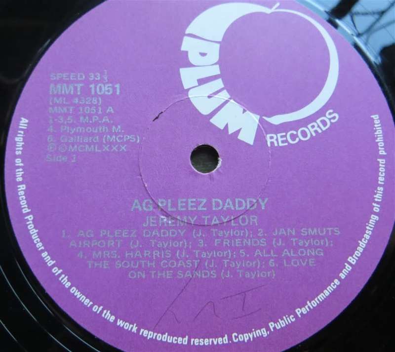 Vintage Vinyl LP - Jeremy Taylor - Ag Pleez Daddy COVER VG/VINYL VG+