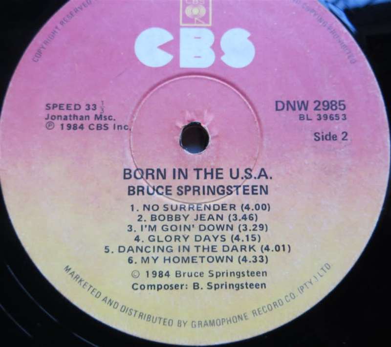 Vintage Vinyl LP - Bruce Springsteen - Born in the U.S.A - Cover VG+/Vinyl VG+
