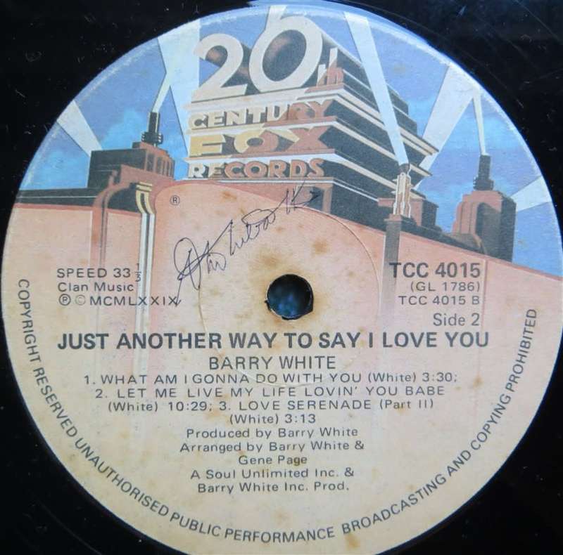 Vintage Vinyl LP - Barry White - Just another Way - Cover VG-/Vinyl VG