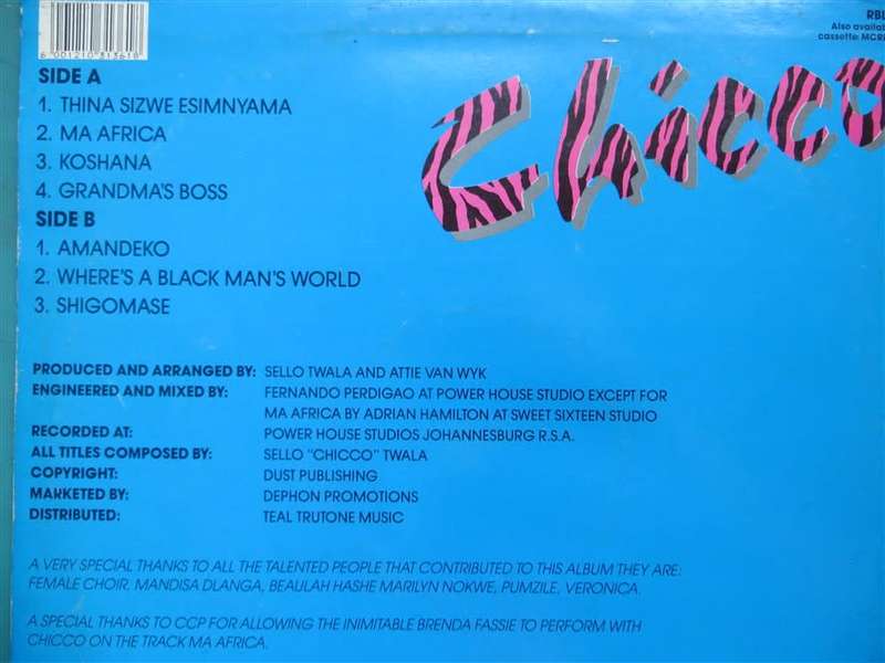 Vintage Vinyl LP - Chicco - Thina Sizwe Esimnyama - Cover VG/Vinyl VG