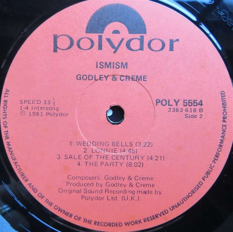 Vintage Vinyl LP - Godley & Creme - Ismism - Cover VG+ / Vinyl VG+
