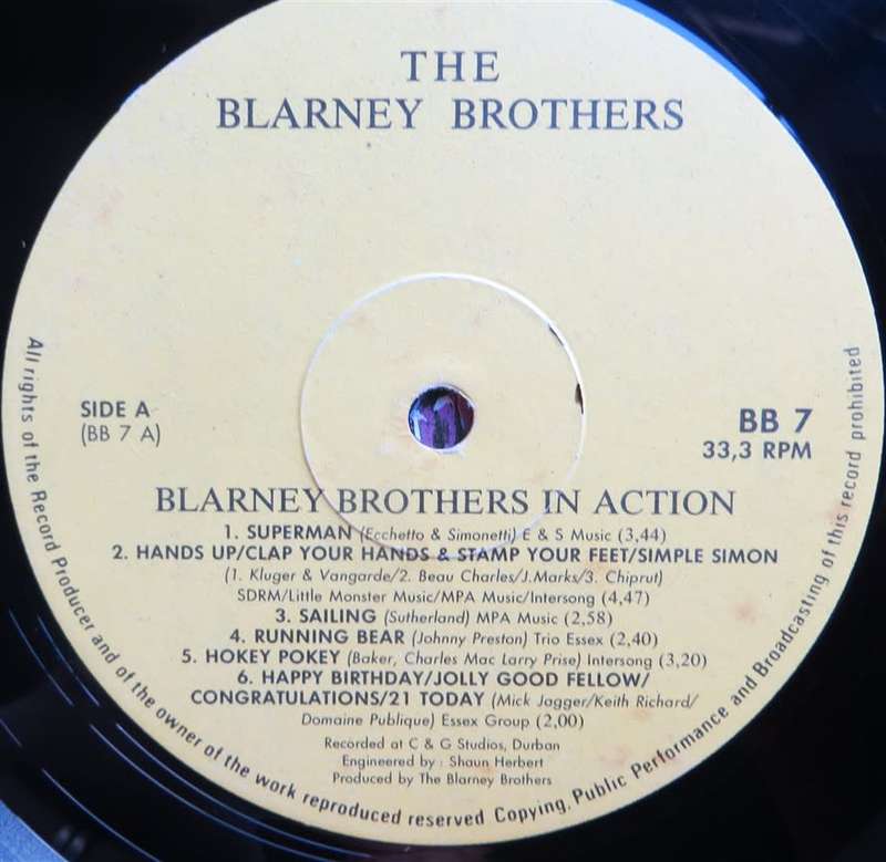 Vintage Vinyl LP - Blarney Brothers in Action - Cover VG+ / Vinyl VG