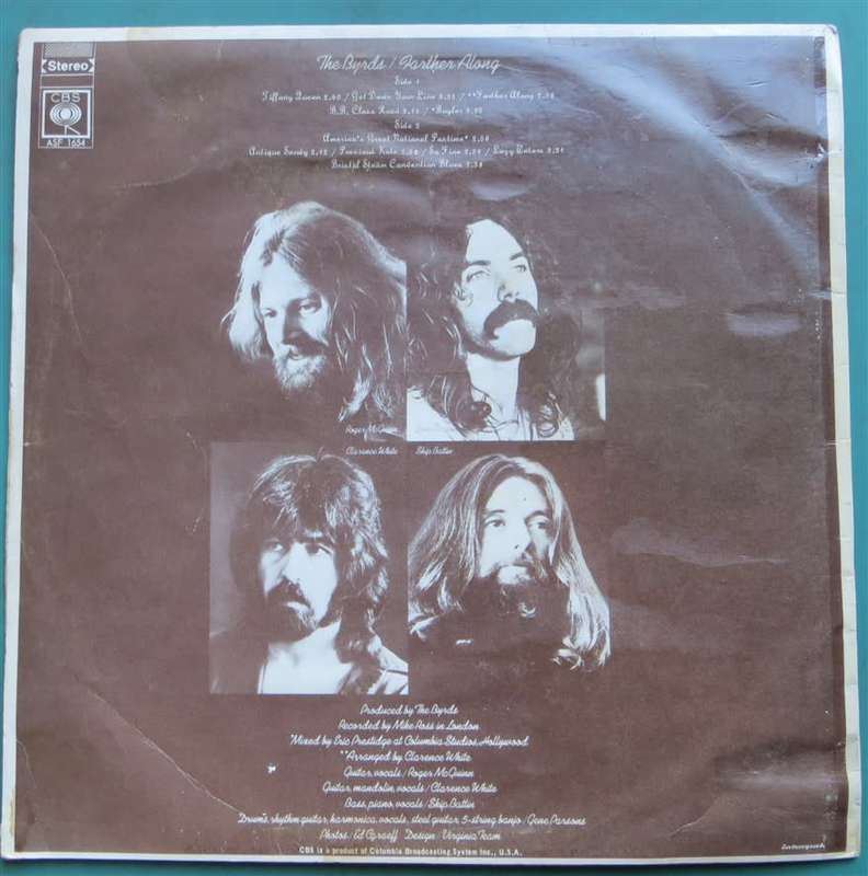 Vintage Vinyl LP - The Byrds - Farther Along - Cover VG- / Vinyl VG+