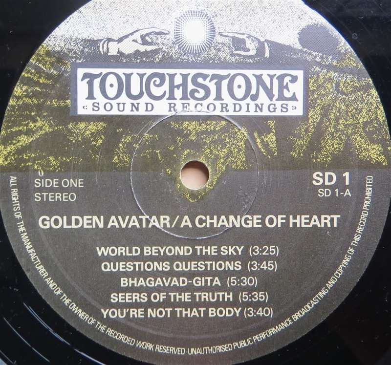 Vintage Vinyl LP - Golden Avatar - A Change of Heart - Cover VG+/ Vinyl VG+