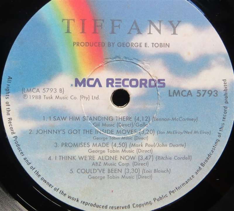 Vintage Vinyl LP - Tiffany - Promotion Copy - Cover VG/ Vinyl VG