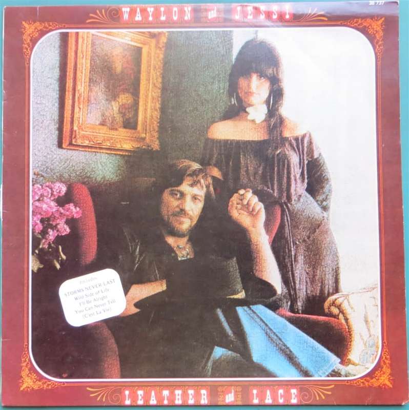 Vintage Vinyl LP - Waylon & Jessi - Leather & Lace - Cover VG / Vinyl VG