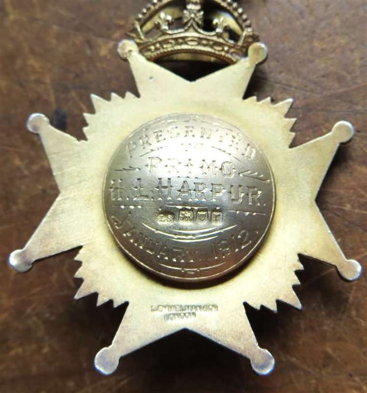 Silver Hallmarked Masonic Jewel - Primo H.L Harpur Jan 1912