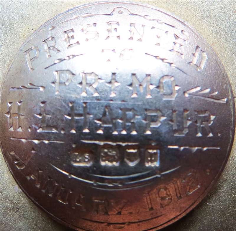 Silver Hallmarked Masonic Jewel - Primo H.L Harpur Jan 1912