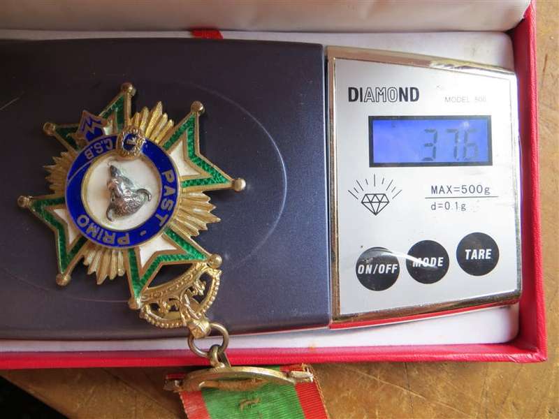 Silver Hallmarked Masonic Jewel - Primo H.L Harpur Jan 1912