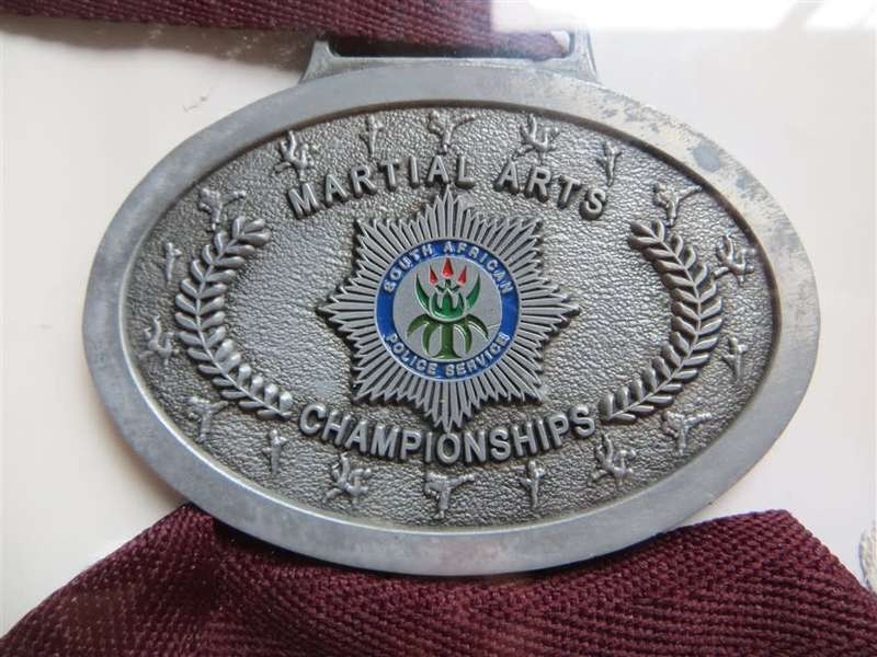 SAPS Martial Arts Medals in Frame