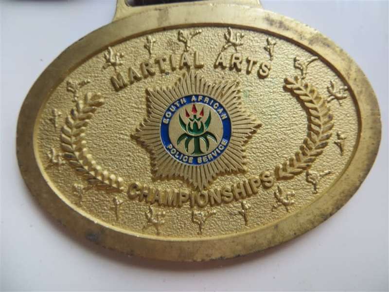 SAPS Martial Arts Medals in Frame