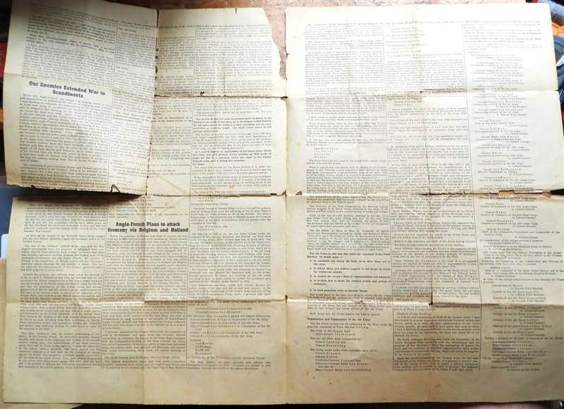 WW2 Original Germany Propaganda Plane Drop - Hitler`s Last Appeal to Reason - Rare Item