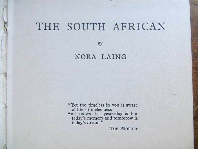 The South African - Nora Laing - 1st edition