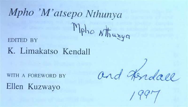 Singing Away the Hunger - Life in Lesotho - signed by author & editor