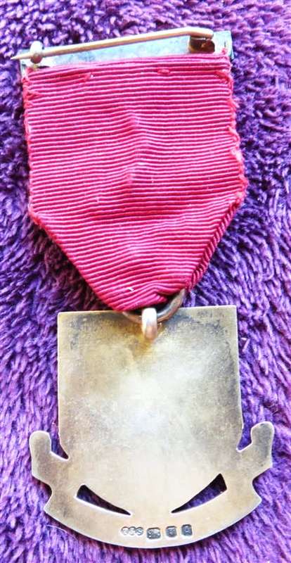 1937 Hallmarked Silver Masonic Medal Enamel Jewel