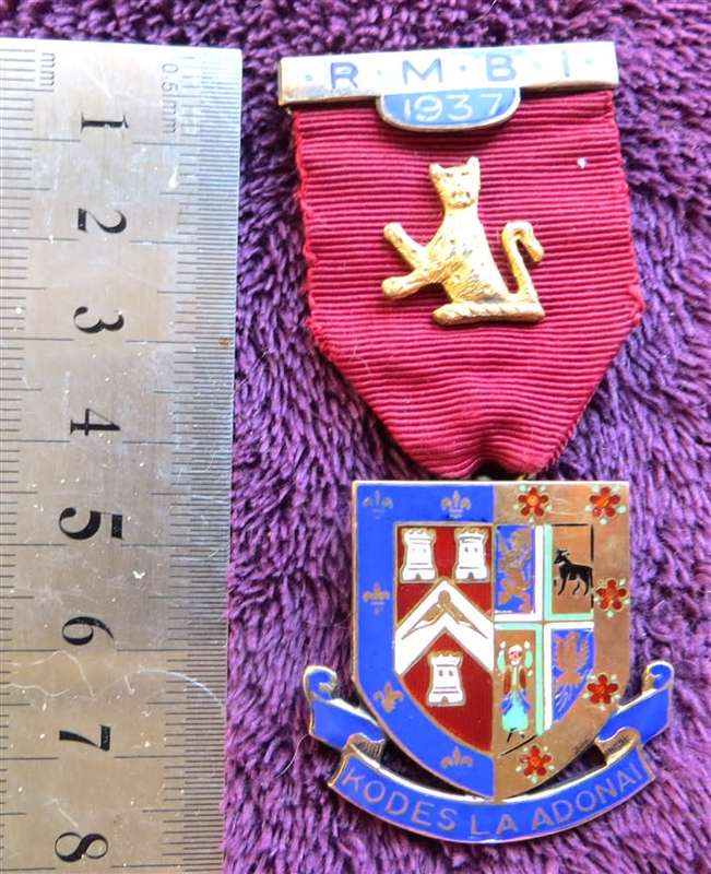 1937 Hallmarked Silver Masonic Medal Enamel Jewel