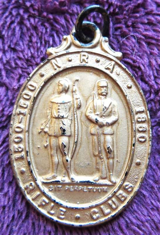 N.R.A Rifle Clubs Pendant/medallion 1860