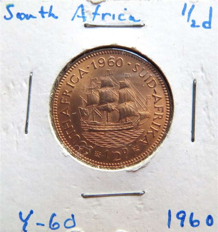 1960 SA Union Half Penny 1/2d Coin