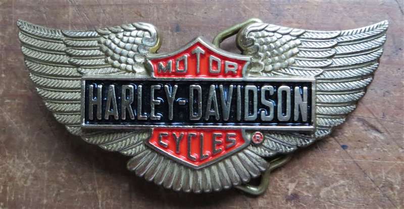 Vintage Harley Davidson Solid Brass Official Licensed Belt Buckle