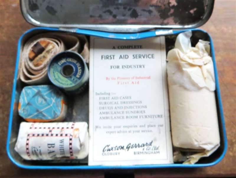 Vintage Johnson & Johnson First Aid Autokit + Contents as shown