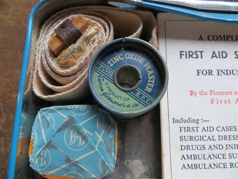 Vintage Johnson & Johnson First Aid Autokit + Contents as shown