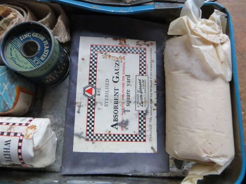Vintage Johnson & Johnson First Aid Autokit + Contents as shown