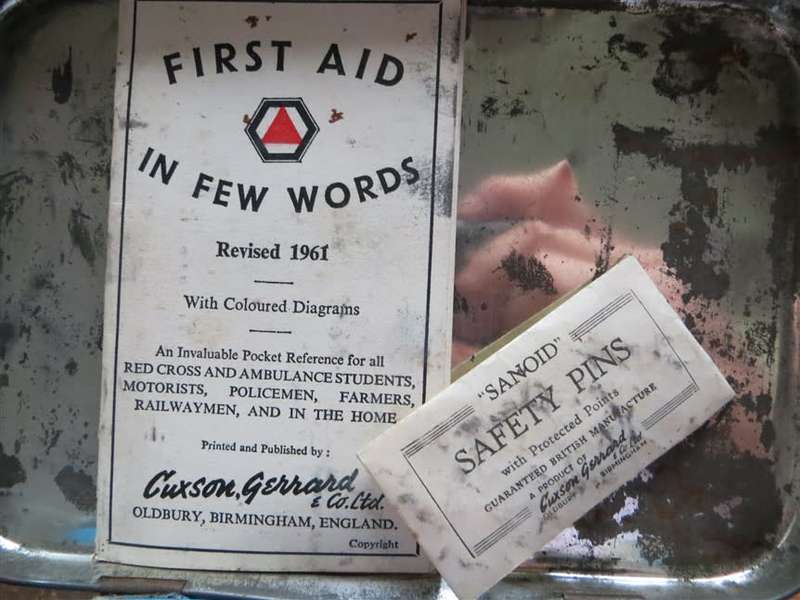 Vintage Johnson & Johnson First Aid Autokit + Contents as shown