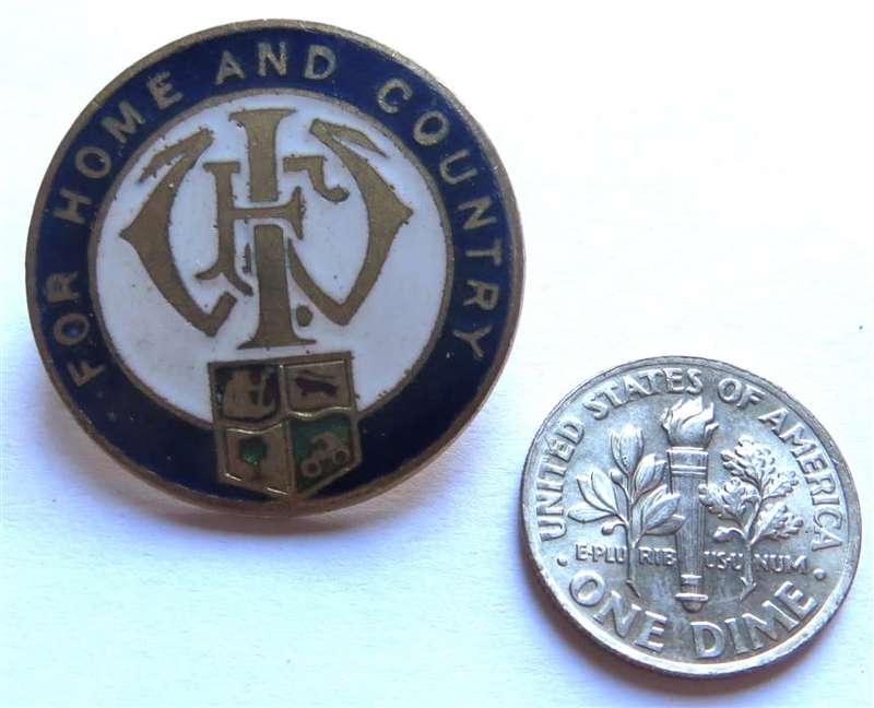 Vintage For Home`& Country Womens Badge + US Dime