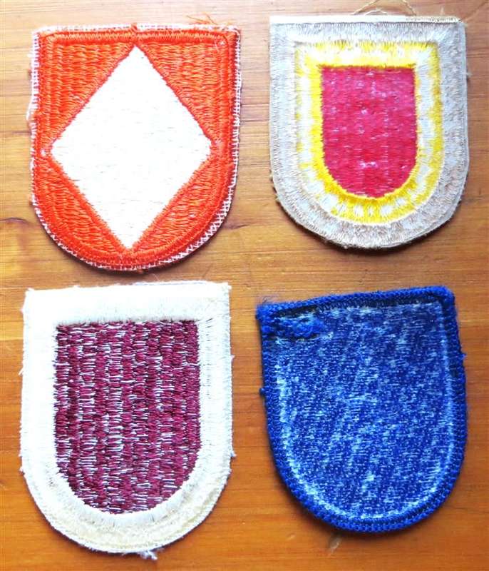 4 x Assorted US Military embroidered ID Patches