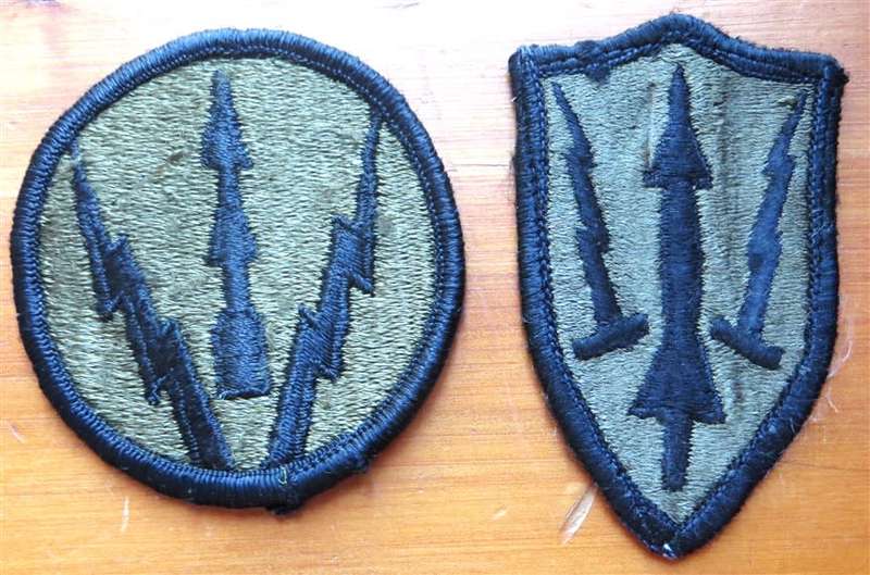2 x US Army Air Defence embroidered ID Patches