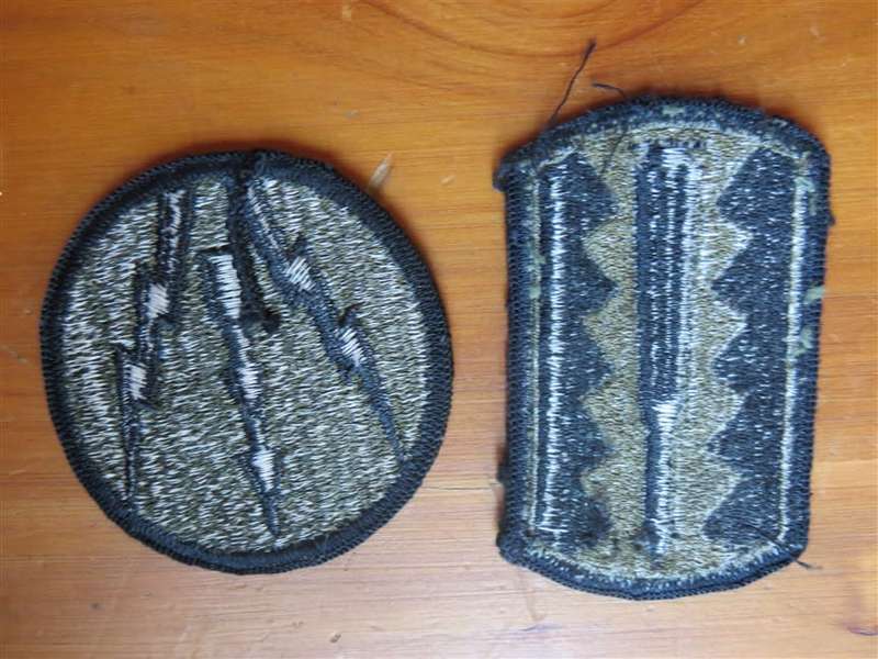 2 x US Army Air Defence embroidered ID Patches