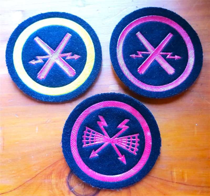 3 x USSR Round Rubber Military Patches