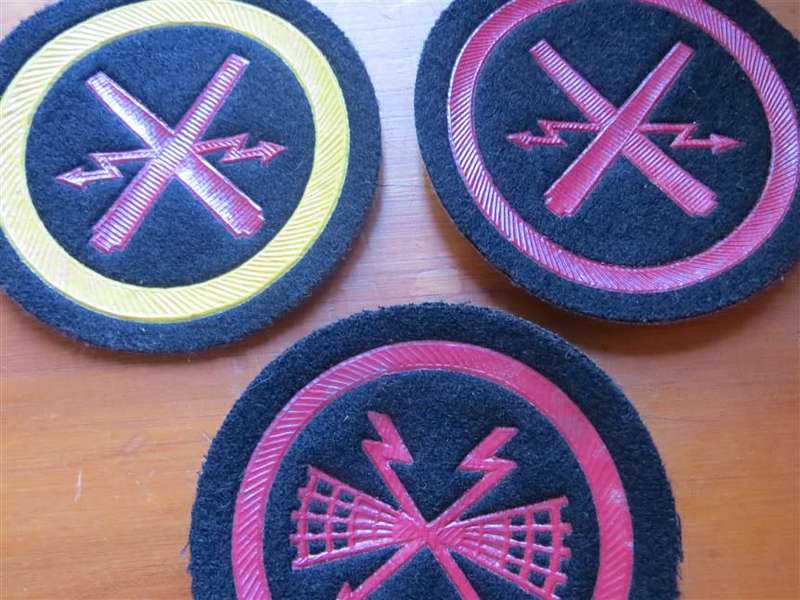 3 x USSR Round Rubber Military Patches