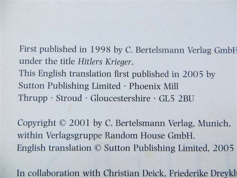 Hitler`s Warriors - Guido Knopp - 1st English translation from German