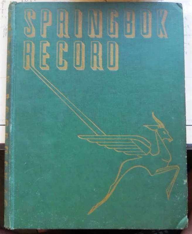 South African Legion - Springbok Record - Harry Klein - 1946 SA Legion