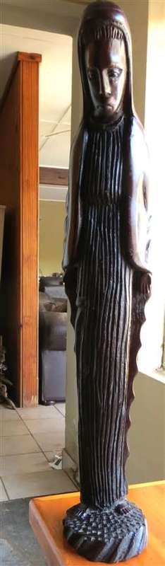 Hardwood Carving - Mother Mary - +- 600mm high Standing