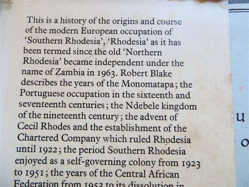 A History of Rhodesia - Robert Blake - 1st Edition