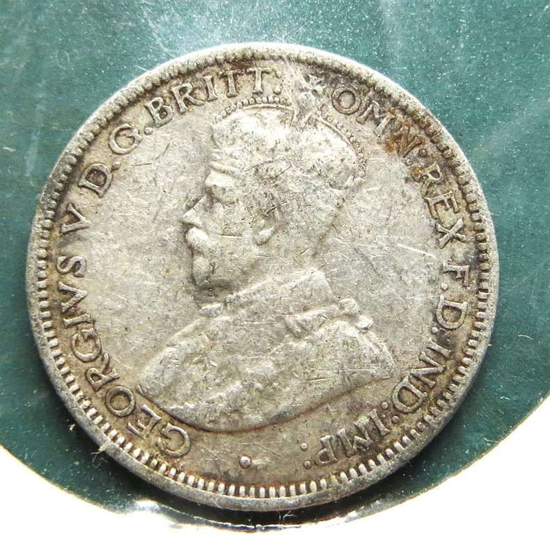 1921 Australia SILVER Sixpence 6d