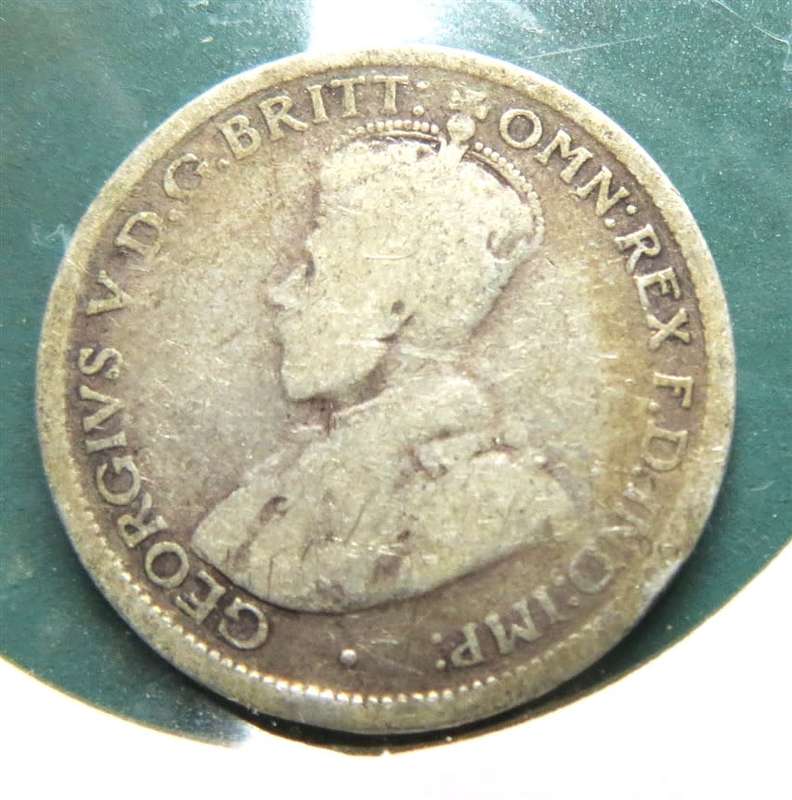 1916 SCARCE DATE Australia SILVER Sixpence 6d