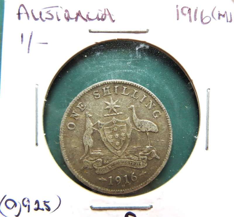 1916(M) Australia SILVER Shilling