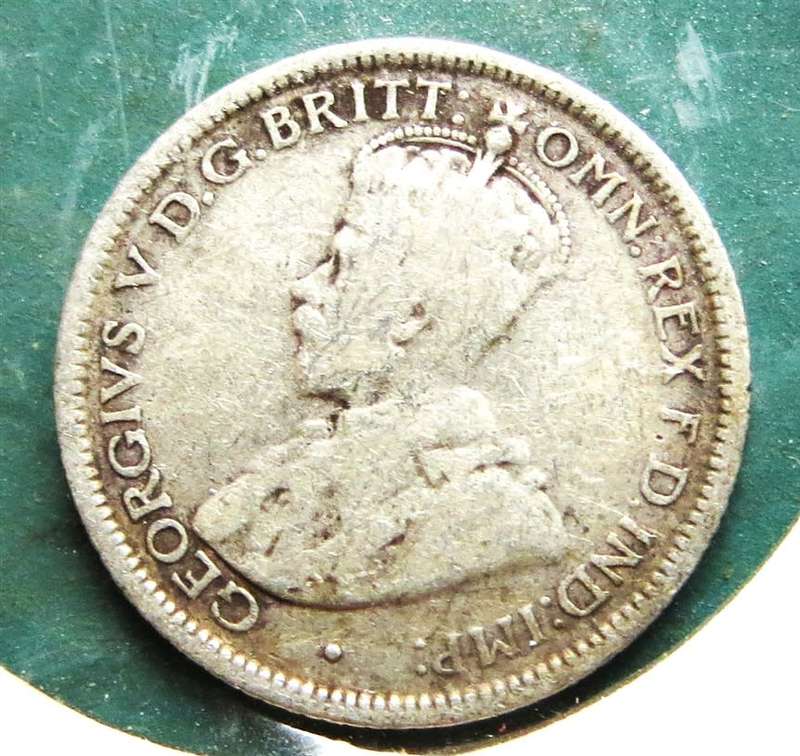 1920 Australia SILVER Sixpence 6d