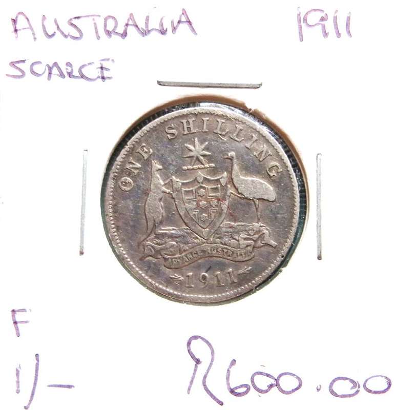 1911 SCARCE DATE Australia SILVER Sixpence 6d