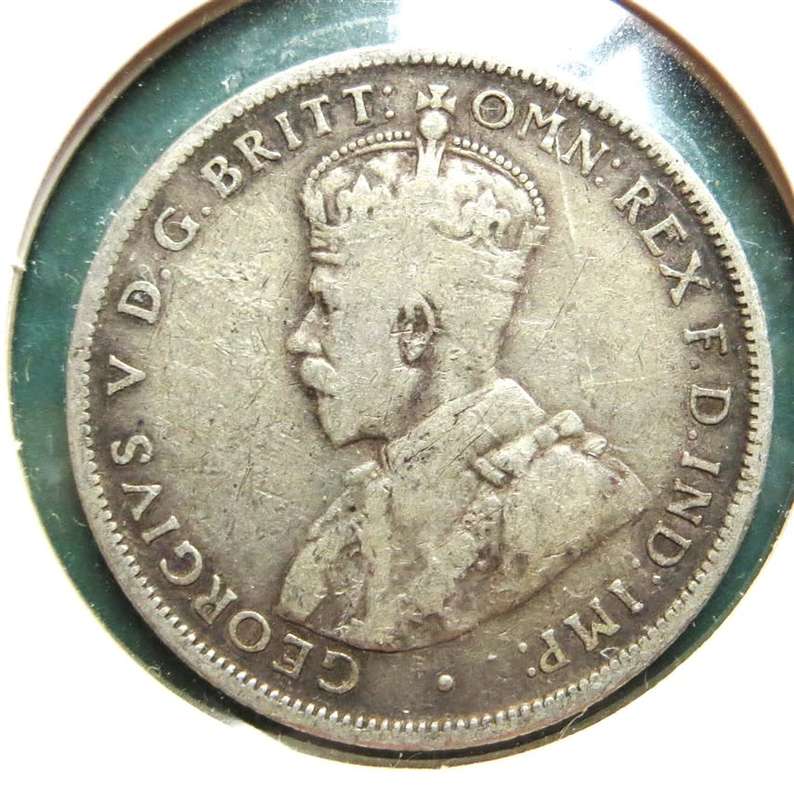 1916 Australia .925 Silver 2 Shillings Florin