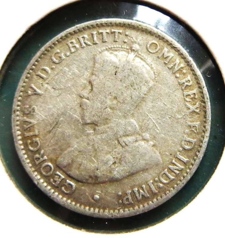 1912 Australia SILVER Threepence 3d