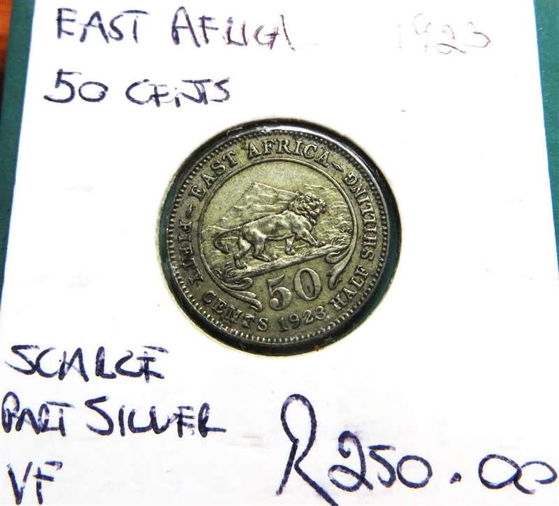 1923 East Africa SILVER 50 Cents