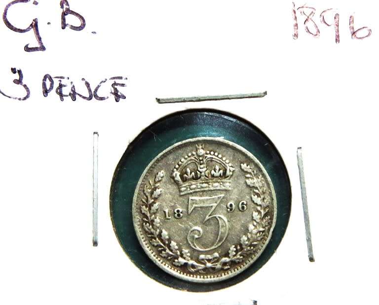 GB 1896 SILVER Threepence 3d
